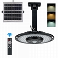 Solar Pendant UFO Light 1200LM Gazebo Indoor Outdoor Motion Sensor Dimmable Brig