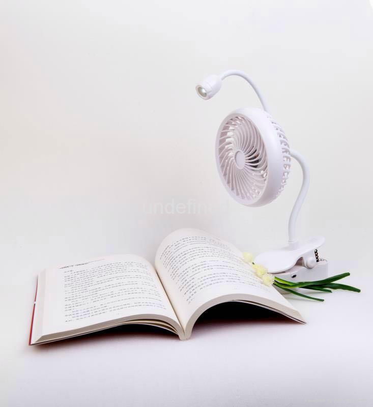 LED USB Mini Desk Table  Fan with LED Light and Clip 4