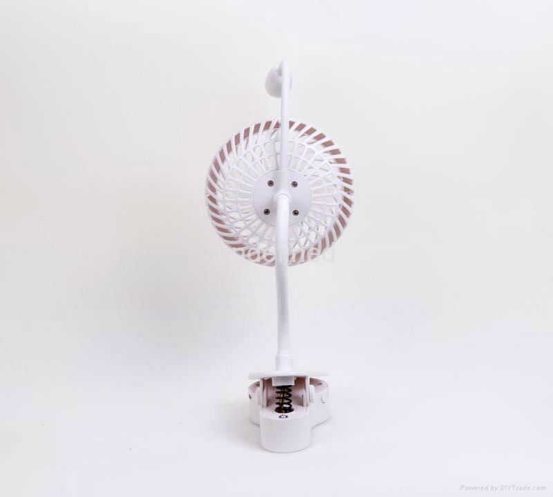 LED USB Mini Desk Table  Fan with LED Light and Clip 5