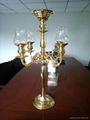 LARGE GOlDEN & SILVER WEDDING CRYSTAL CANDLE HOLDER