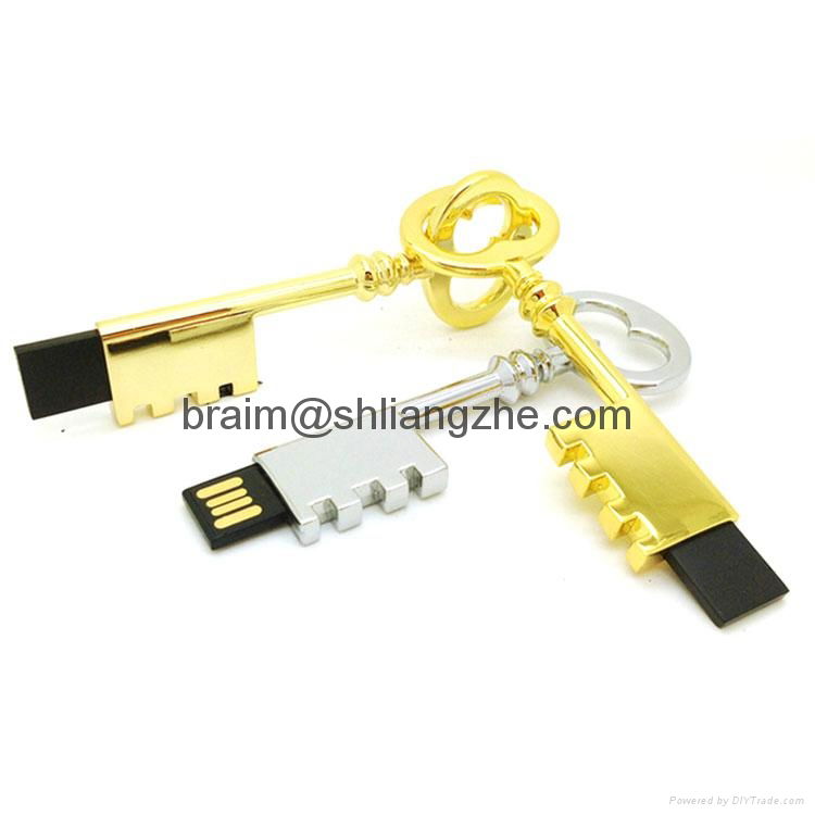 Lock and key mould Metal  usb flash driver 8gb 2