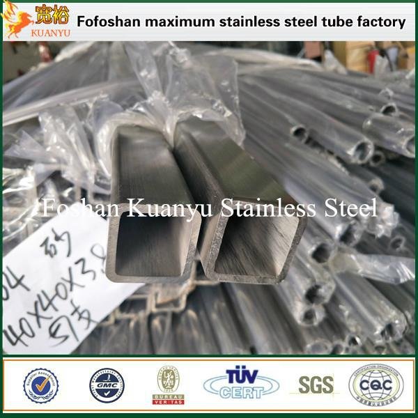 thick wall ss 304 satin hairline finish stainless steel square pipe 2