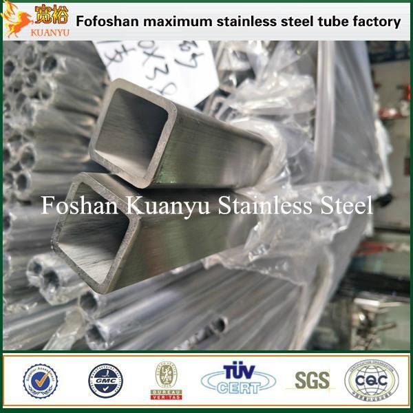 thick wall ss 304 satin hairline finish stainless steel square pipe 3