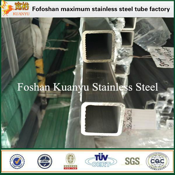thick wall ss 304 satin hairline finish stainless steel square pipe 5