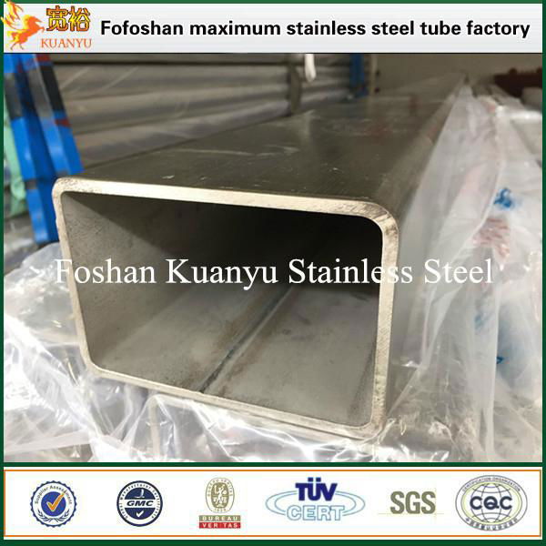 300 series ss hairline mirror pipe stainless steel rectangular tube 3