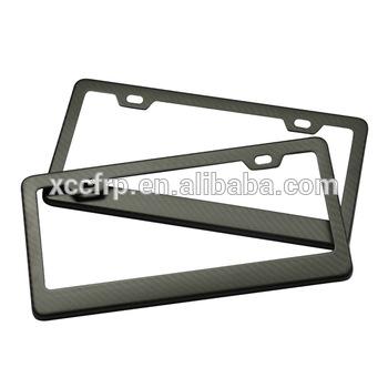 Wholesale Twill glossy carbon fiber license plate frames US car carbon fiber lic 2