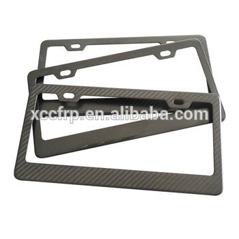 Wholesale Twill glossy carbon fiber license plate frames US car carbon fiber lic