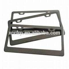 Wholesale Twill glossy carbon fiber license plate frames US car carbon fiber lic