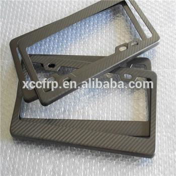 Wholesale Twill glossy carbon fiber license plate frames US car carbon fiber lic 3