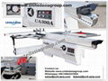 Sliding table saw with EU style table