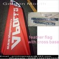 Double Sided Feather Flags with Cross Base