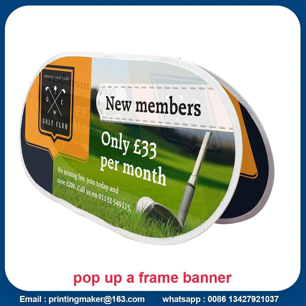Horizontal Bean Pop Up A-Frame Banner with Printing 3