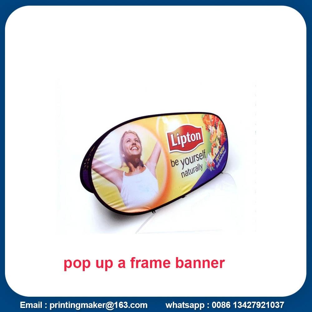 Horizontal Bean Pop Up A-Frame Banner with Printing 2