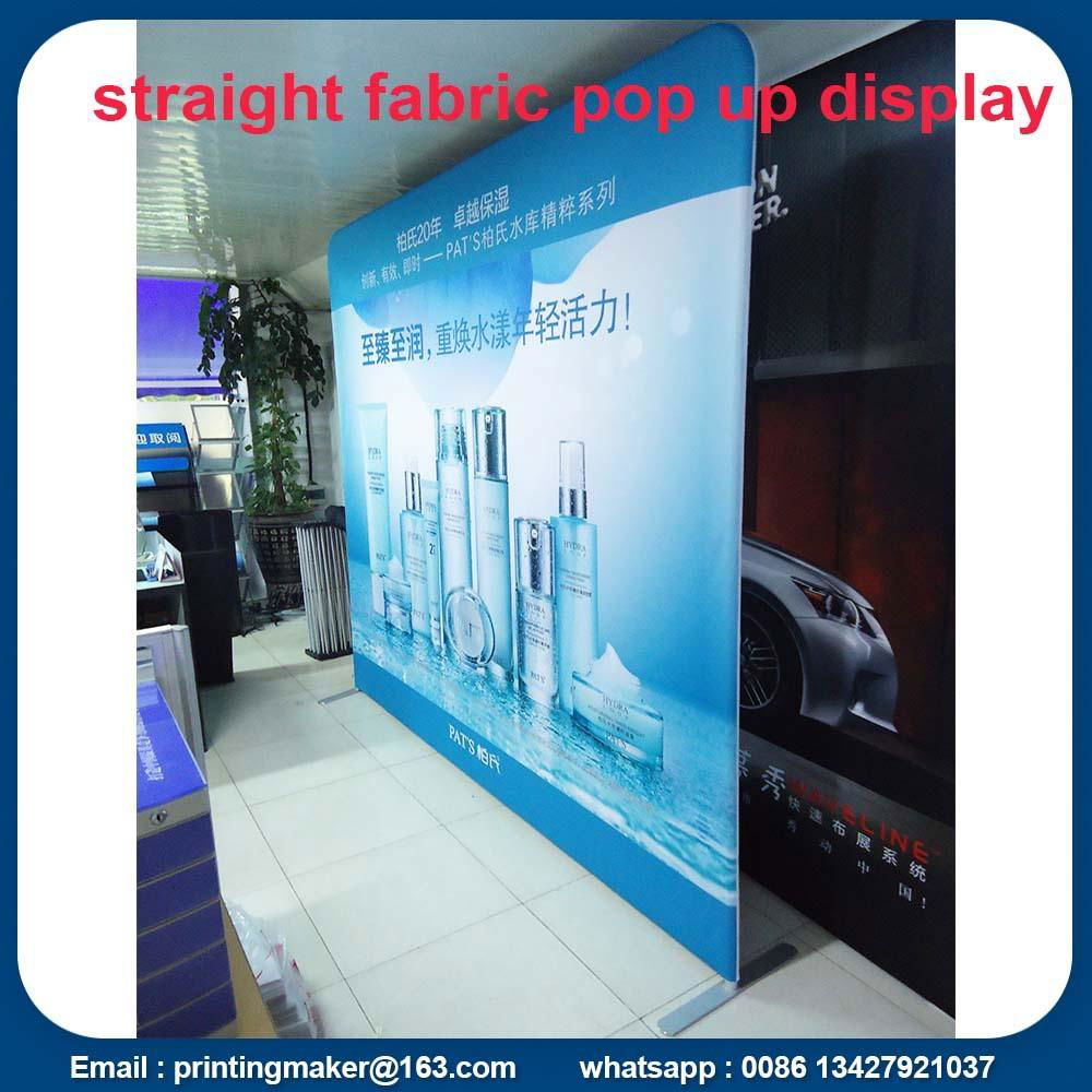 Single Side Printed Straight Fabric Pop Up Displays 2