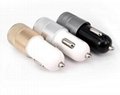 Car Charger  Fast Charger Cheap 2.1A Dual USB  Car Charger With LED Light  