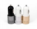 Car Charger  Fast Charger Cheap 2.1A Dual USB  Car Charger With LED Light   3