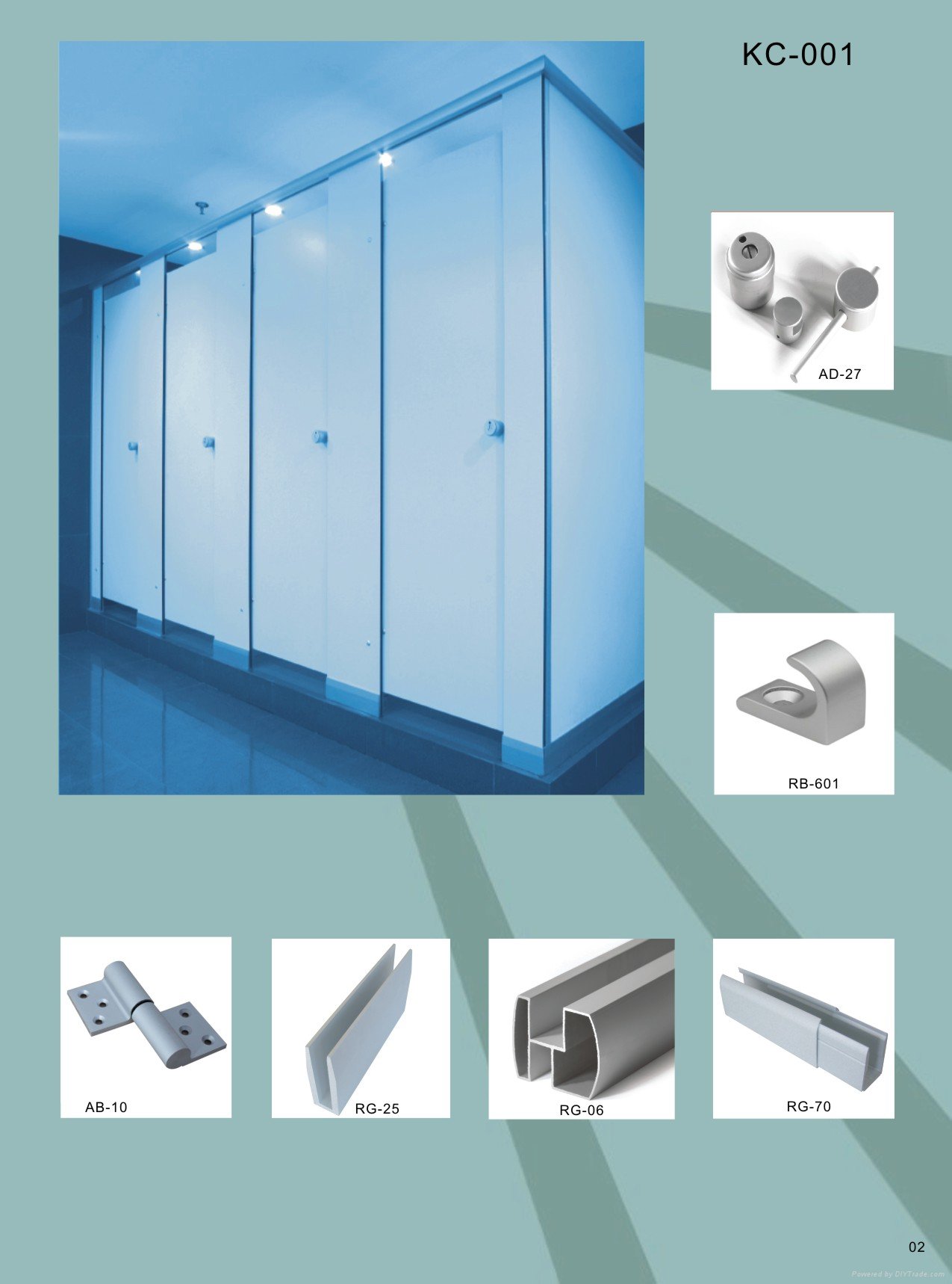 Wholesale Factory Aluminium Alloy Material Toilet Partition Accessories