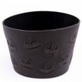 Customizable Black Coffee Sleeve Silicne Rubber Cup Sleeve 3