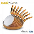 Non stick ceramic coating chinese aluminium FRY PAN with Bakelite handle