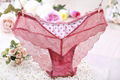 latest popular sexy patern ice silk wearing thong pictures mature women panty 3