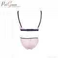 Women super soft lac bra panty top seamless unpadded bralette cup wireless bra 2