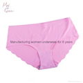 Best sell briefs cute cheap pink color sexy panties cotton ladies seamless 2