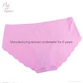 Best sell briefs cute cheap pink color sexy panties cotton ladies seamless 3