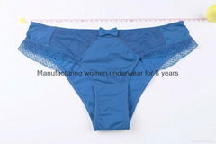 Cheap blue breathable cute young girls spandex underwear 