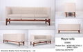 Danish 3 seats fabric mayor sofa with