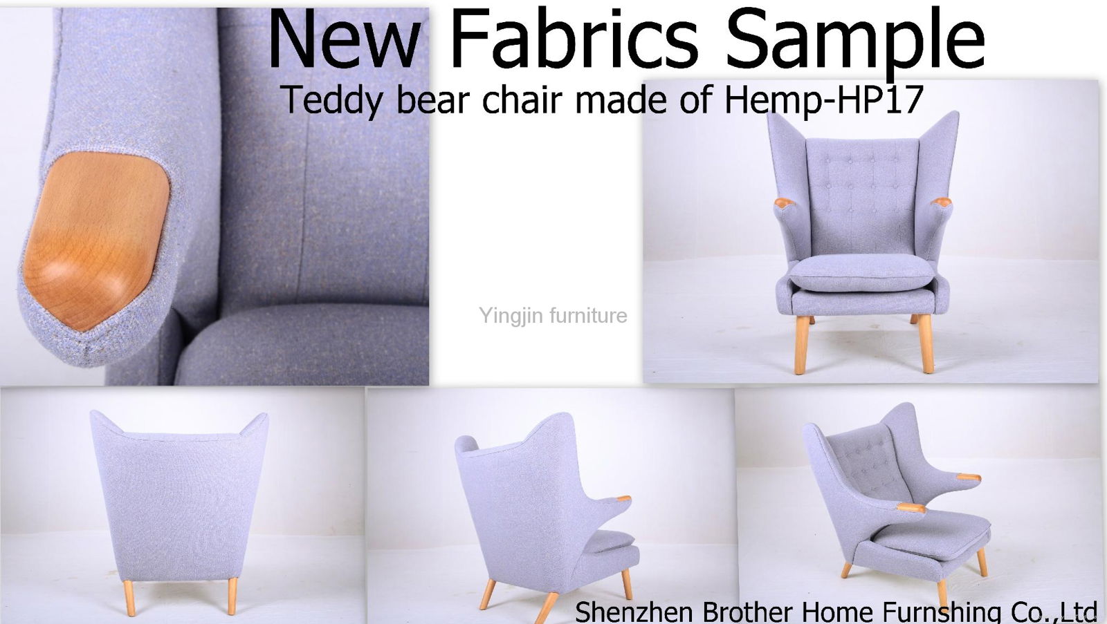 Danish Papa Teddy bear chair AND ottoman 9160BA Brother furniture (China Manufacturer