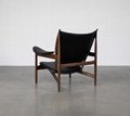 Mid century furniture Genuine italy aniline leather Chieftain chair  