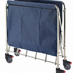 Foldable Stainless steel hot sale dirty trolley