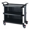 3 tiers restaurant plastic utility cart