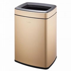  Hot sale rectangle 6L Champaign gold Room waste bin