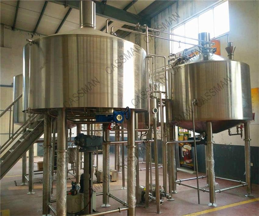 steam heated 5000 liter brew kettle for mini brewery 5