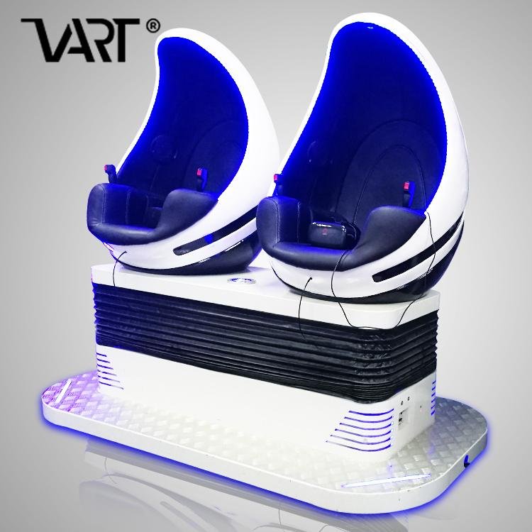 VART 100% Profitable VR Arcade 2 Seats 9D Virtual Reality Cinema VR Egg Chair  3