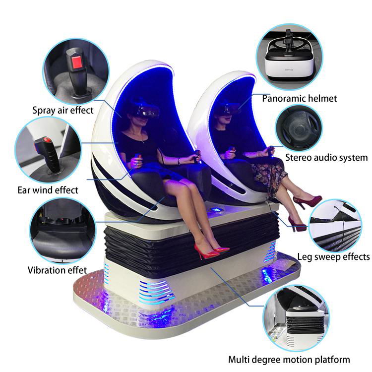 VART 100% Profitable VR Arcade 2 Seats 9D Virtual Reality Cinema VR Egg Chair  2