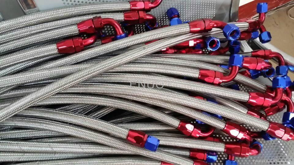 An4 An6 An8 An10 An12 An16 SS Braided Oil Cooler Hose With Nylon Outside Rubber  5