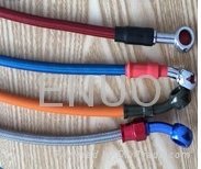 SAEJ1401 Stainless steel wire braided PTFE brake hose,Teflon brake hose, nylon b