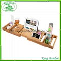 Bamboo bath tray Shower caddy Bamboo bathtub caddy