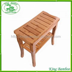 bamboo bench with storage shelf bamboo