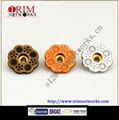 Alloy snap 17.8MM surface with flower