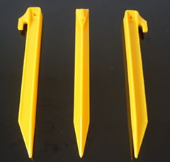 Plastic tent stakes pegs