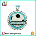 Custom Awards Embossed Zinc Die Cast Metal Soccer Medal 2