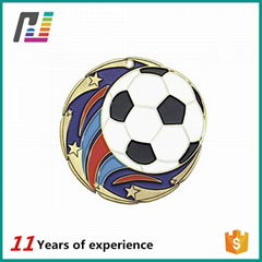 Custom Awards Embossed Zinc Die Cast Metal Soccer Medal