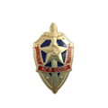 Antique Custom made gold logo military metal badge 4