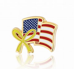 custom friendship cross country flag pins