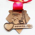 Soft Enamel Running Racing Sports Award Gold Medal With Ribbon 2