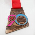 Soft Enamel Running Racing Sports Award Gold Medal With Ribbon 1