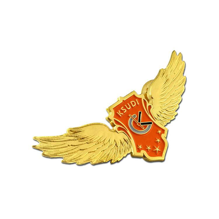 Metal Pilot Wings Metal Pin Badge With Your Own Design 2